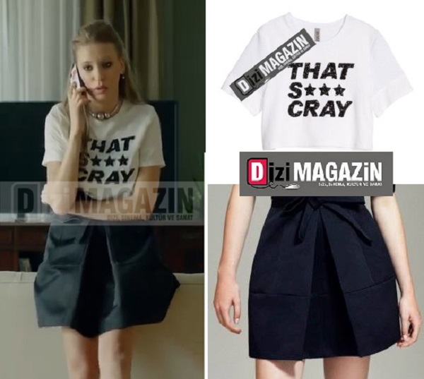 Medcezir Serenay Sarıkaya - H&M tişört ve Machka Etek Tercihi